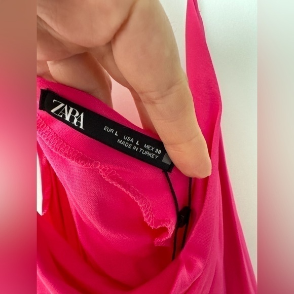 Zara Hot Pink Satin Top - Picture 2 of 5